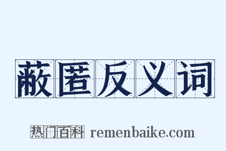 蔽匿反义词是什么意思的图片